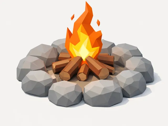 Low Poly Campfire Ring