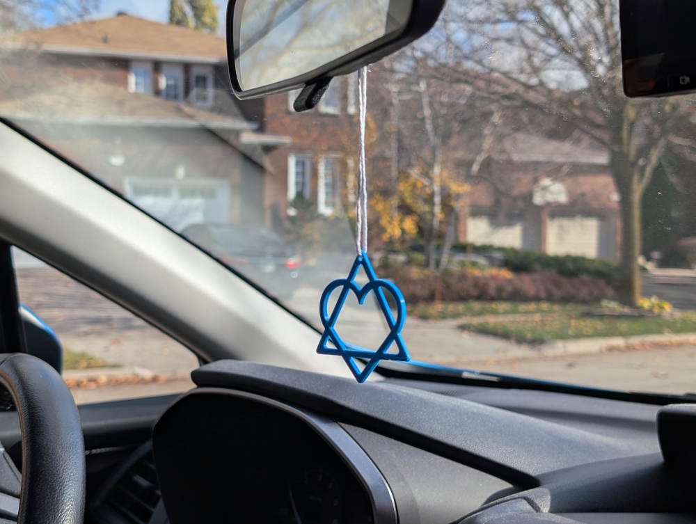 Heart of David - Solidarity Symbol (STEP + STL, 4 sizes)