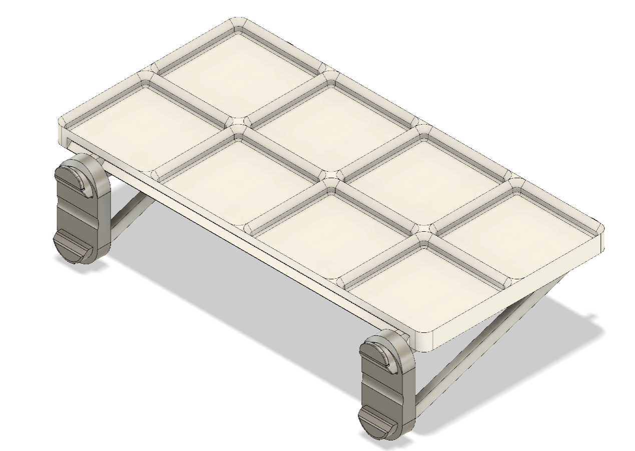 Qube Gridfinity Tray Mount