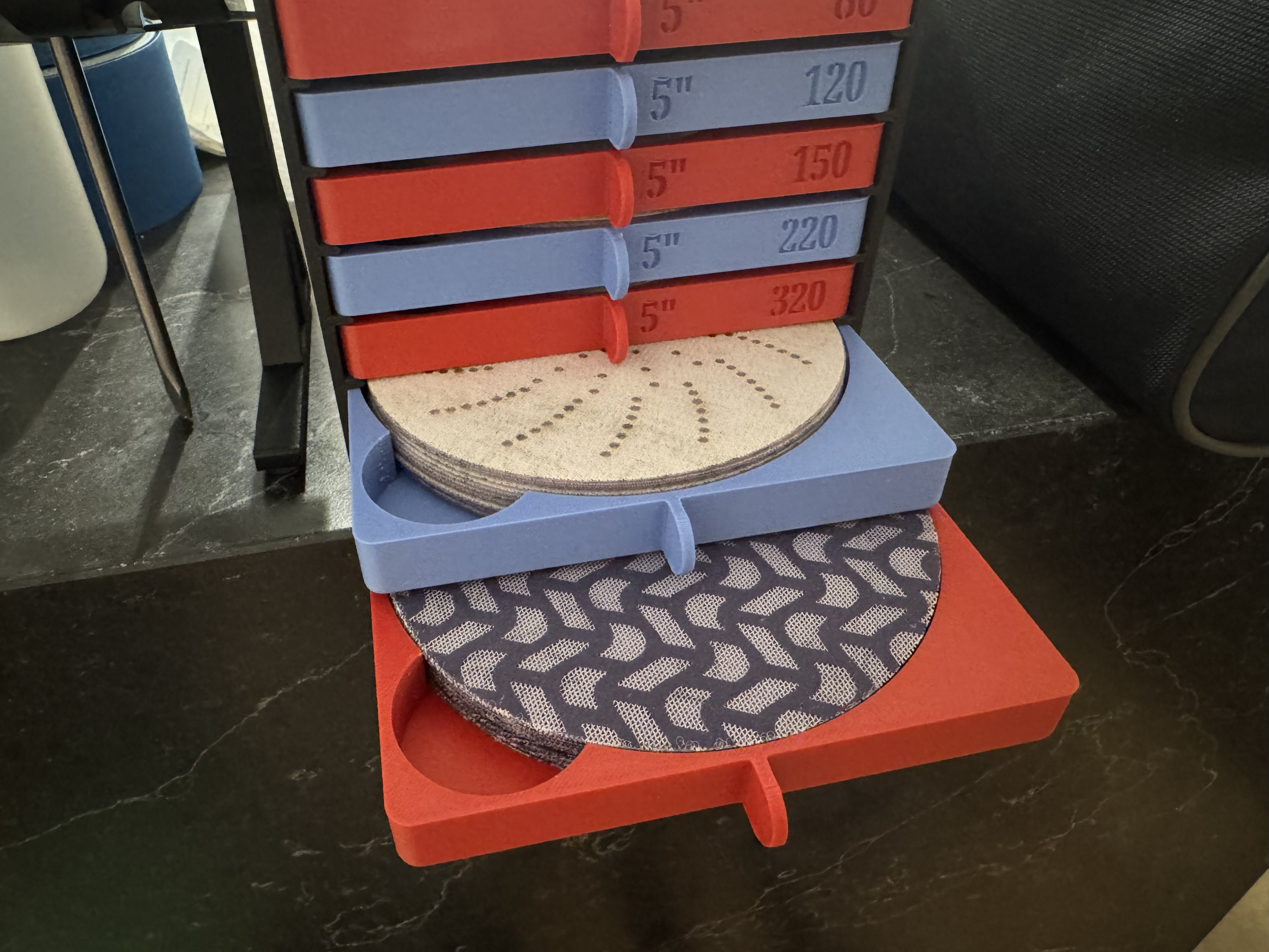 5" Sandpaper Disk Drawer (No Pegs Remix)