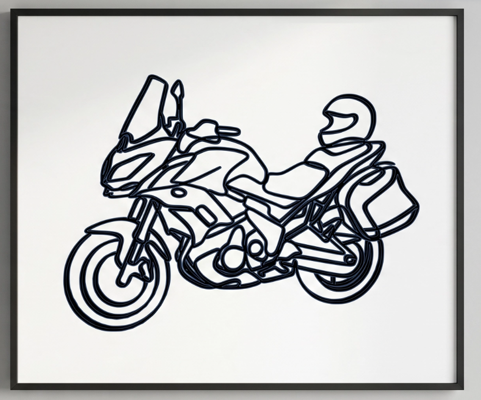 Minimalist Motorcycle Wall Art