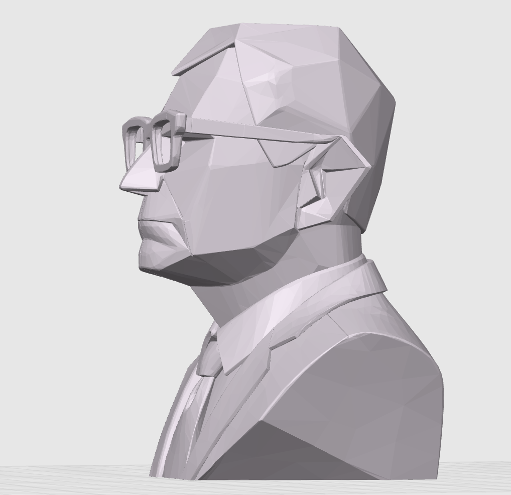 Man in Glasses Low Poly