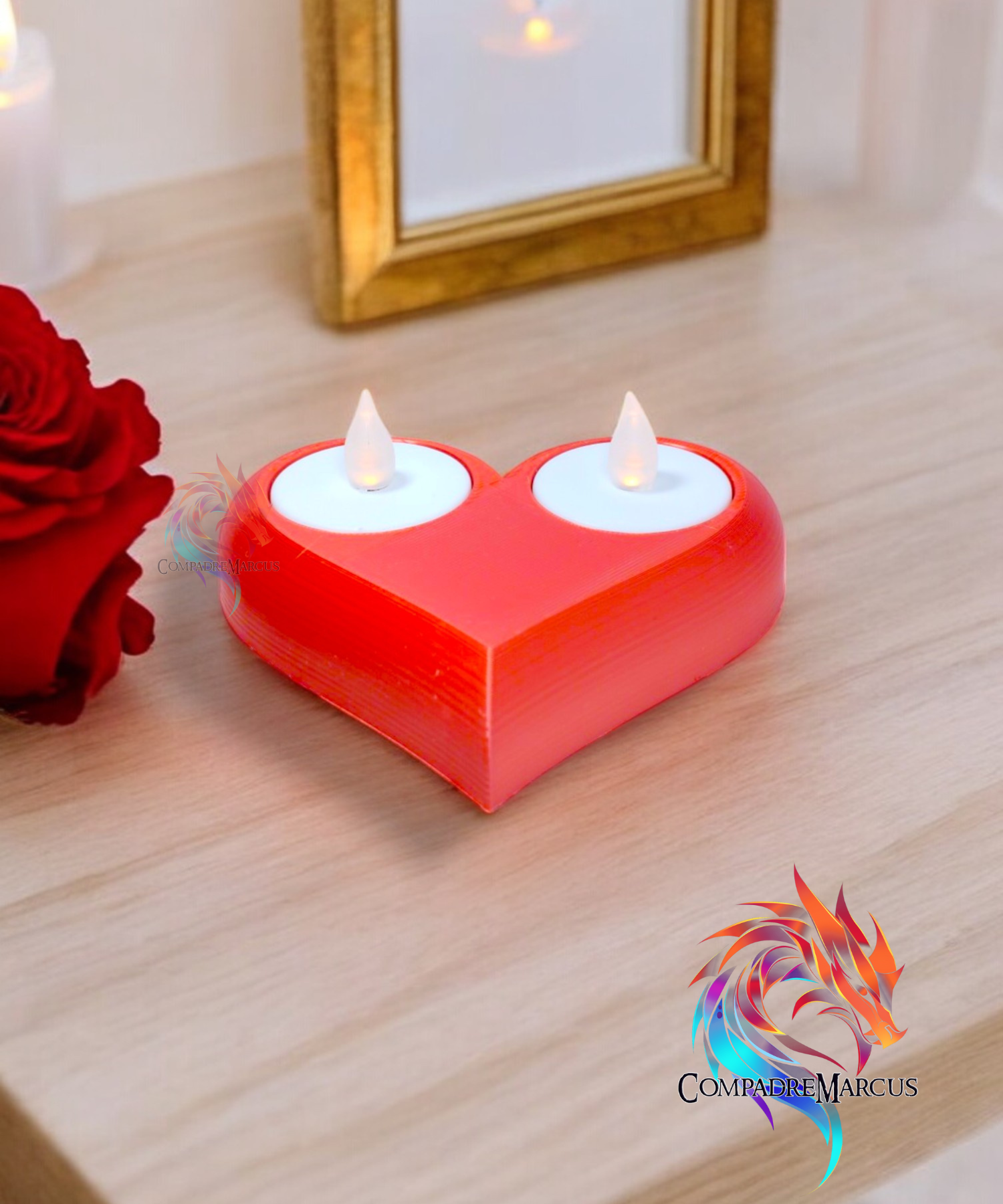 Basic Heart Tealight Holder / no supports / 3mf included