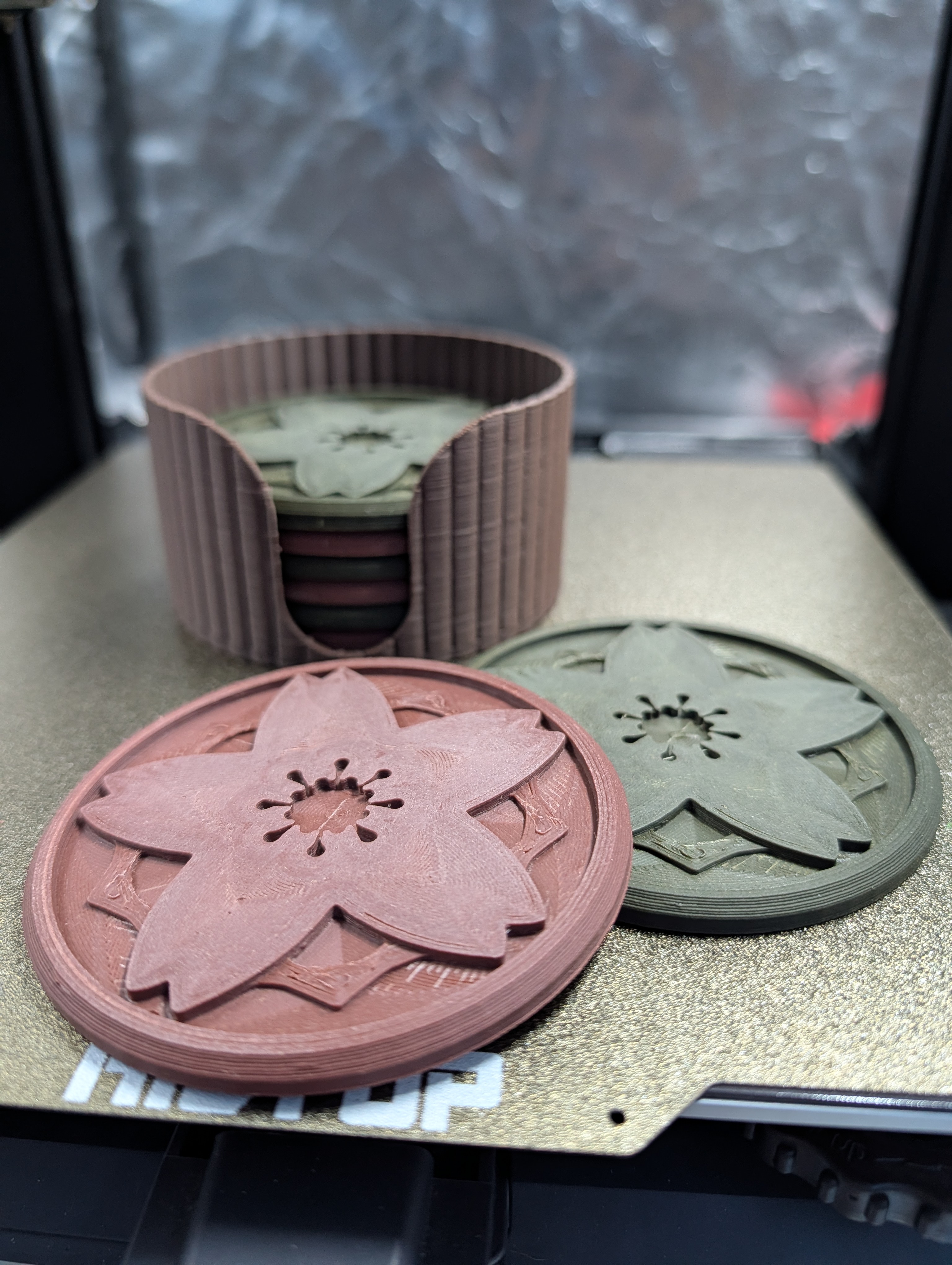 Sakura Coasters + Simple Holder