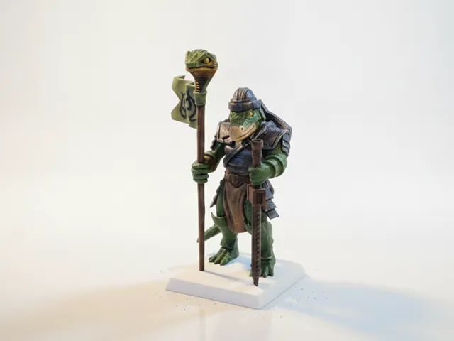 Lizard Leader Warrior Figurine Animals 3D Printable