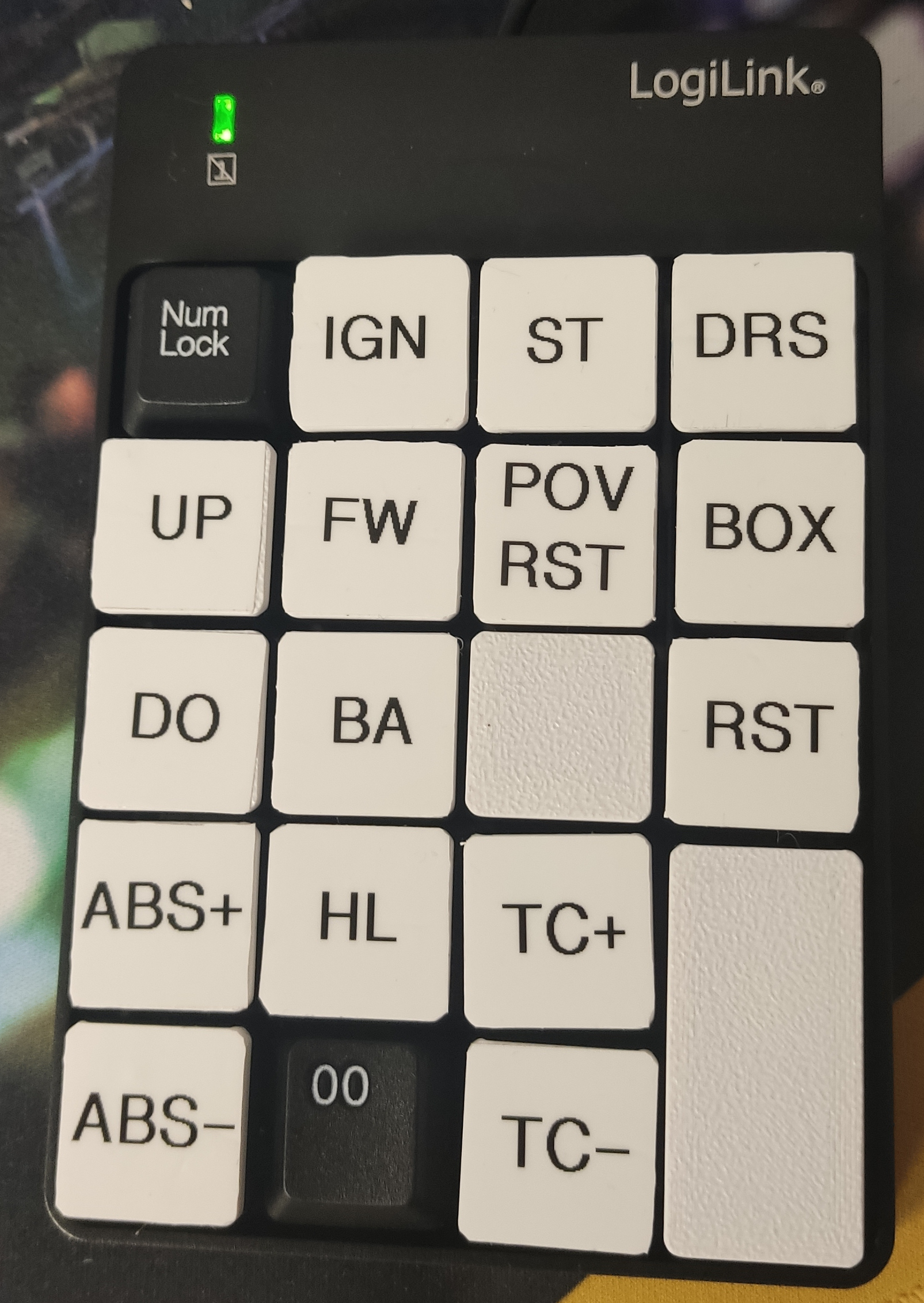 Buttonbox caps for  Numeric Keypad