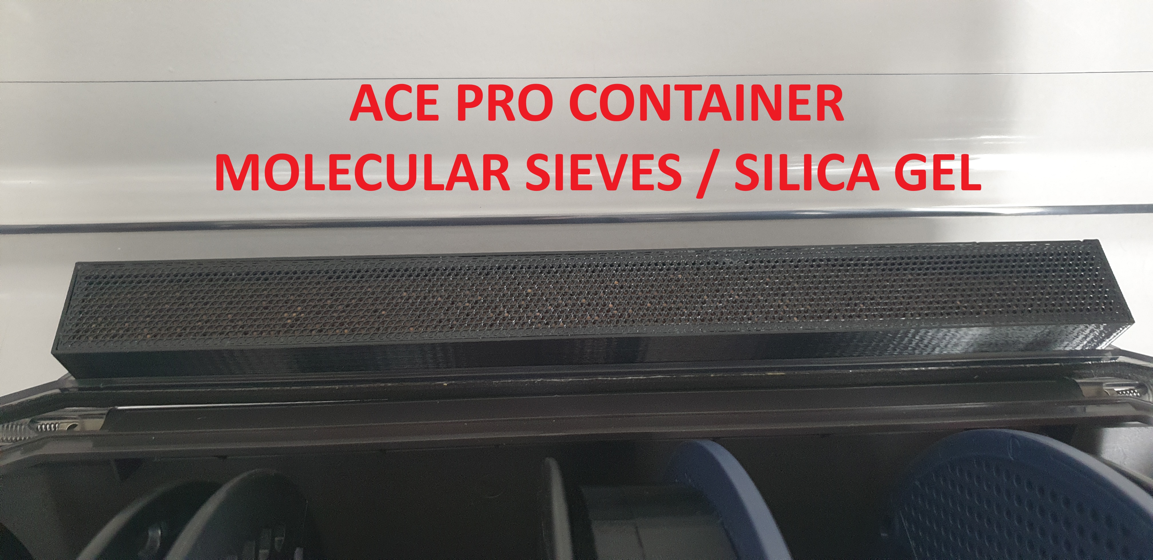 Anycubic Ace Pro back panel container holder for silica gel or molecular sieves
