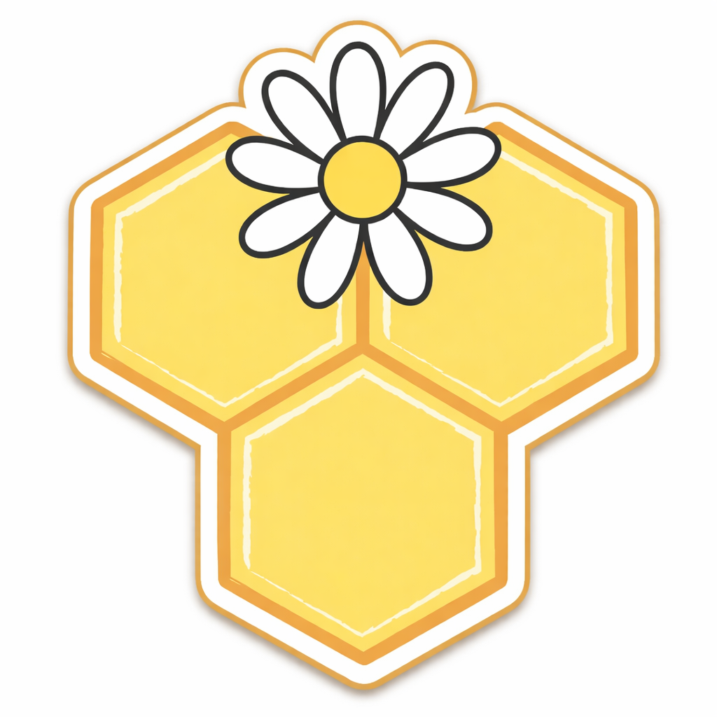Honeycomb with Daisy Cookie Cutter