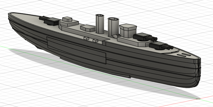 WW2 Style Cruiser Ship