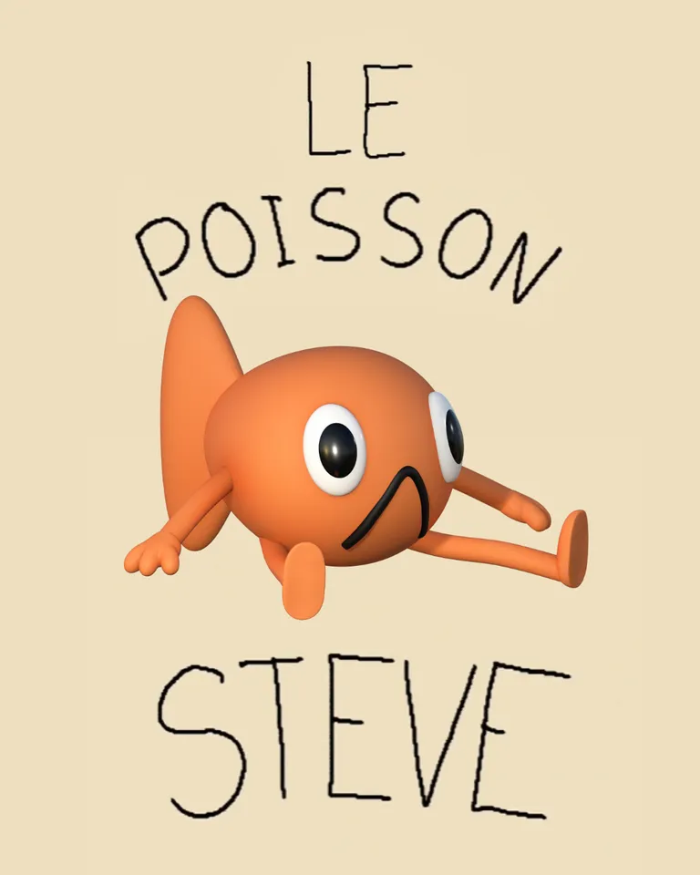 Kit De Figurine Imprimée En 3D 'Le Poisson Steve' - Créatif Et Amusant - Neuf