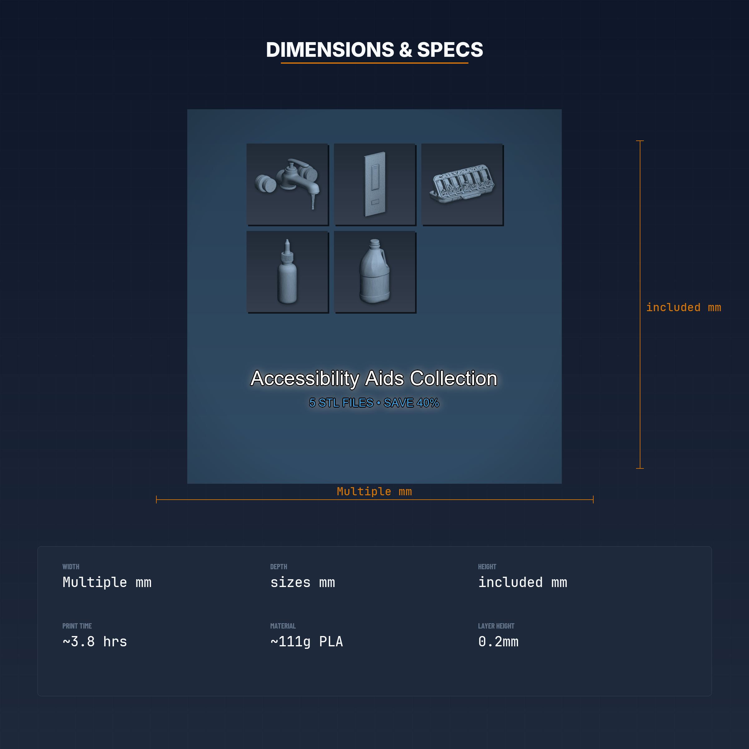 Accessibility Aids Collection - 5-Model STL Bundle — miniatura 4