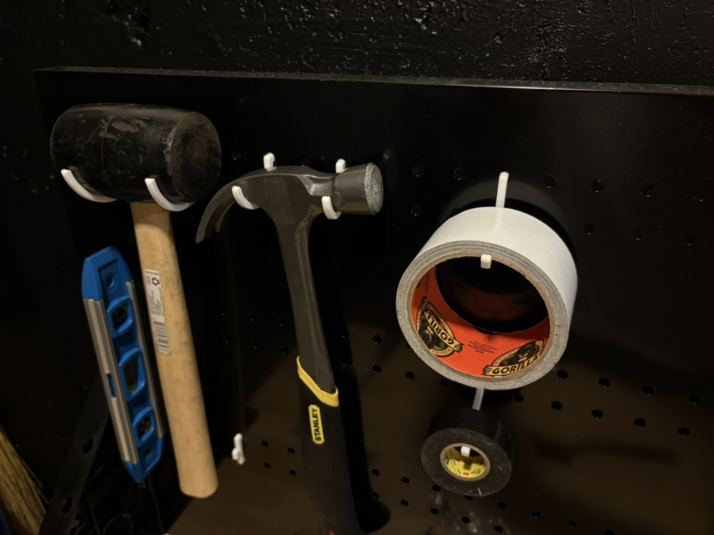 Pegs and hooks for Metal Pegboards