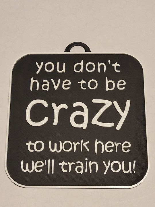 Funny text/plate for work