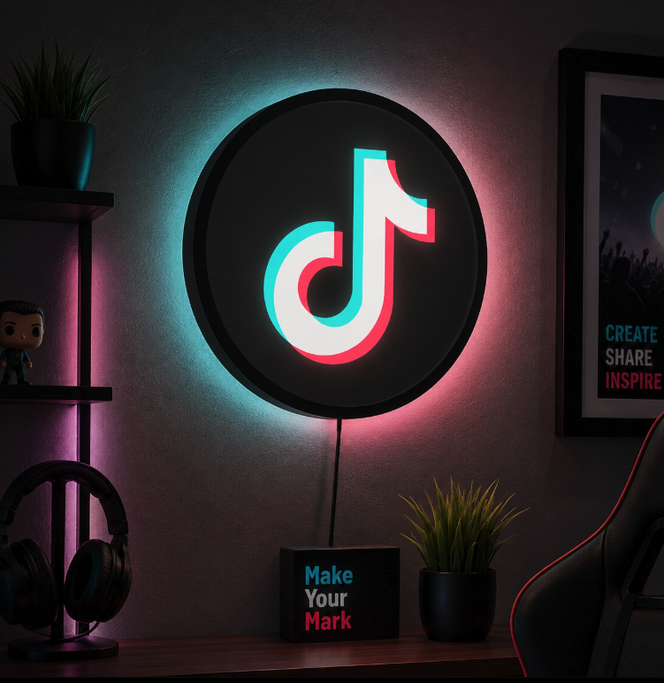 TikTok LED Lightbox | Multicolor 3D Printable 3MF