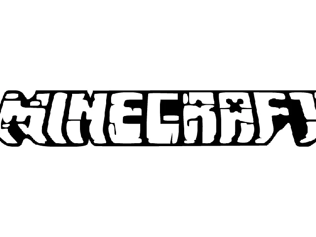 Minecraft Outlined Title Wall Art