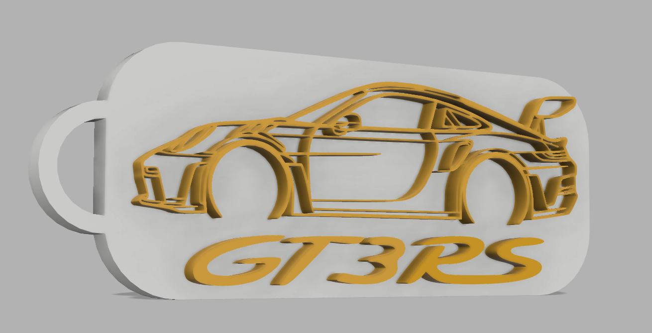 Porsche GT3 RS keychain