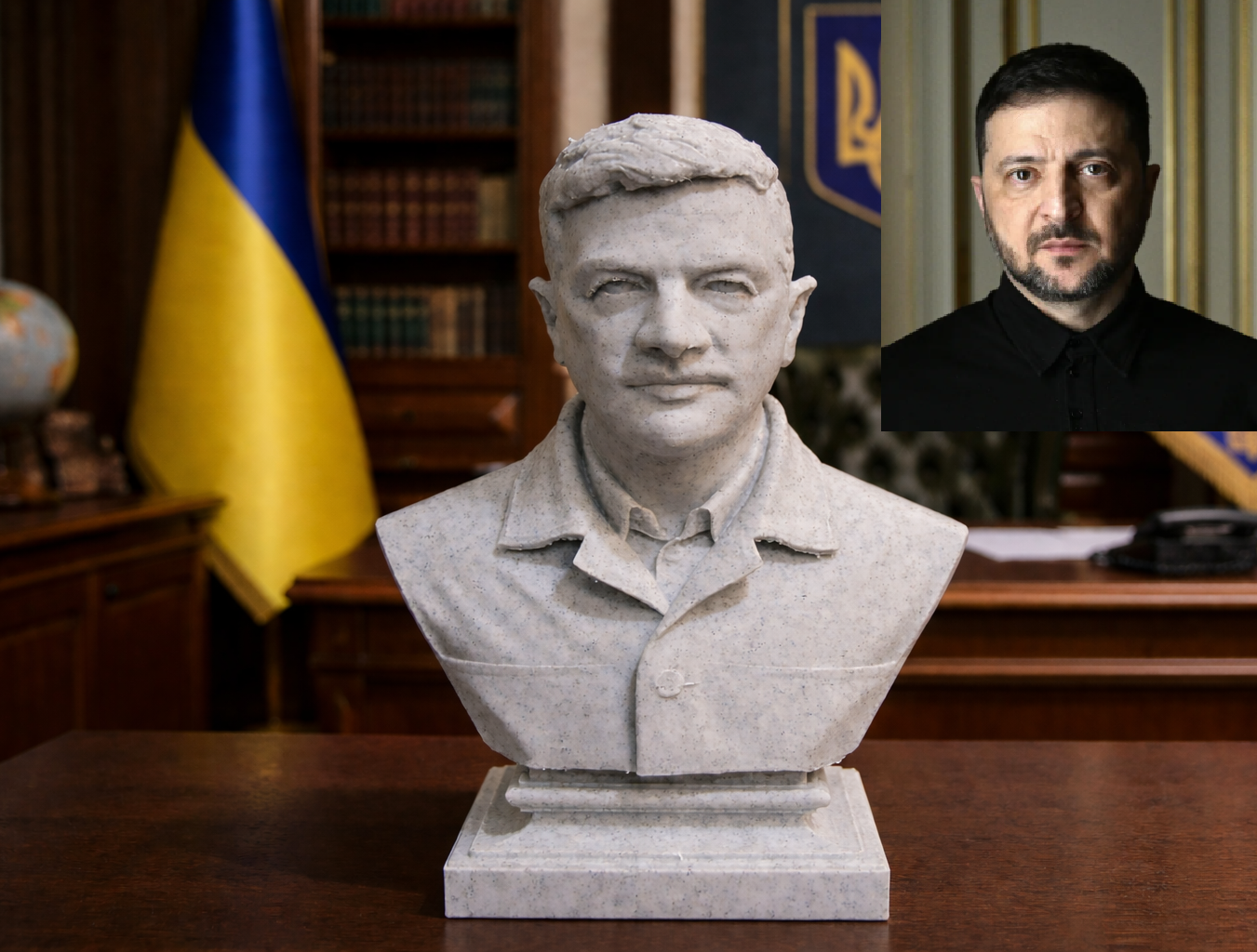 Volodymyr Oleksandrovych Zelensky — Bust 3D model by Julien Mairy