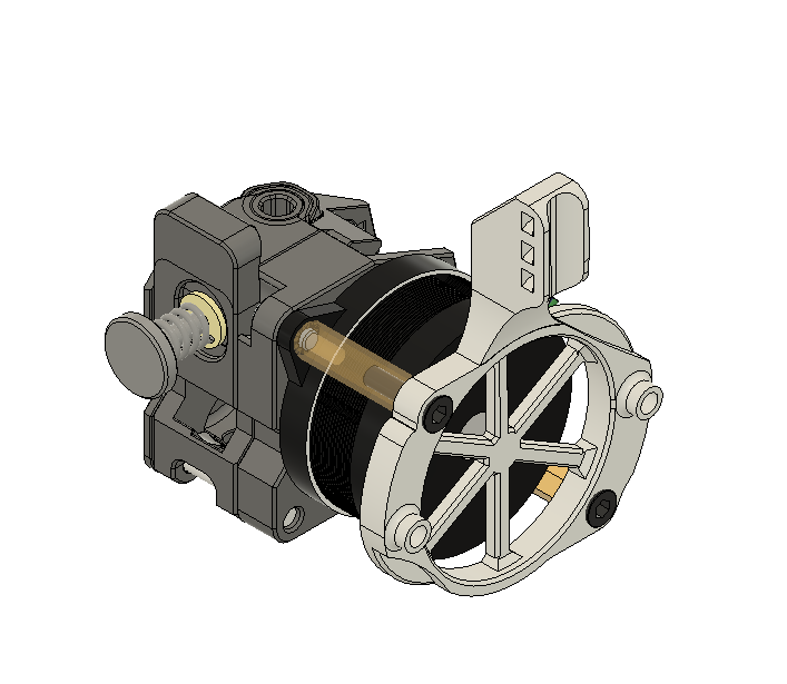 EBB36 Mount with Cable Strain Relief for the Hummingbird extruder 3D model