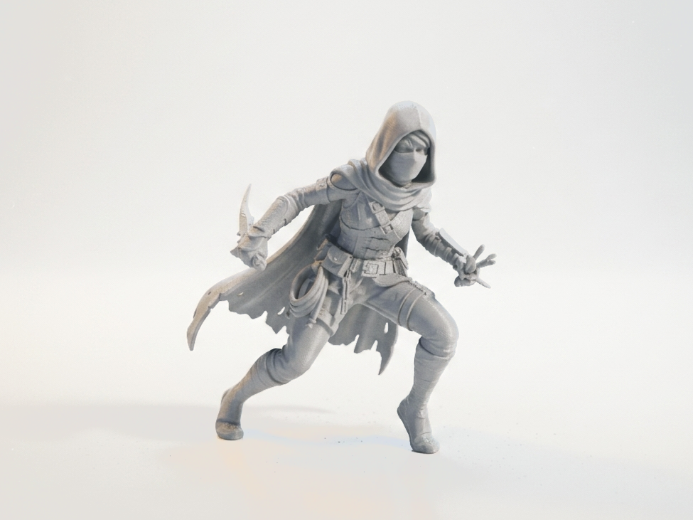 Lady Assassin Figurine Female Character 3D Printable