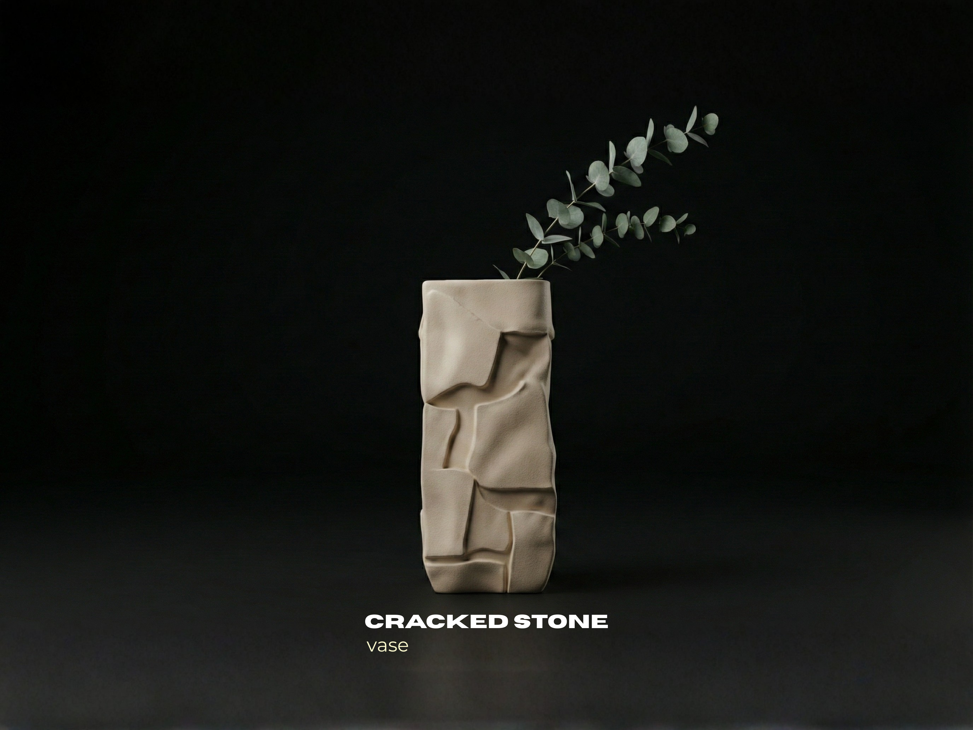 Cracked Stone Vase 3D model by 3D Paint Lab