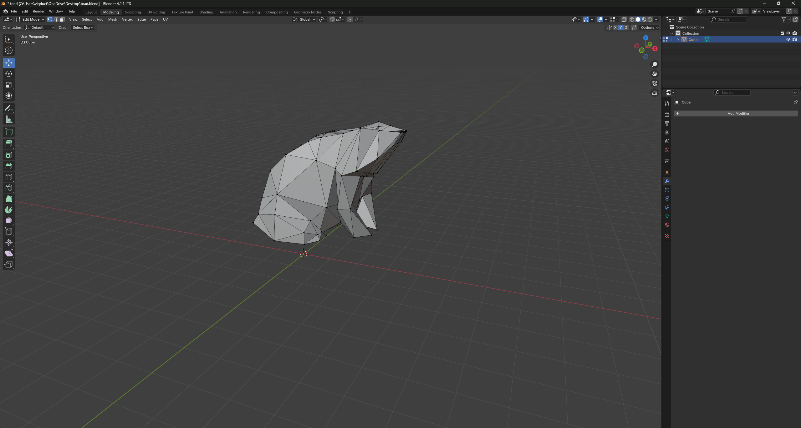 low poly toad