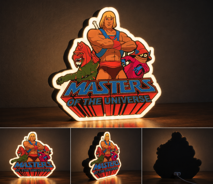 He-Man LED Light Box | Multi-Color 3D Printable STL