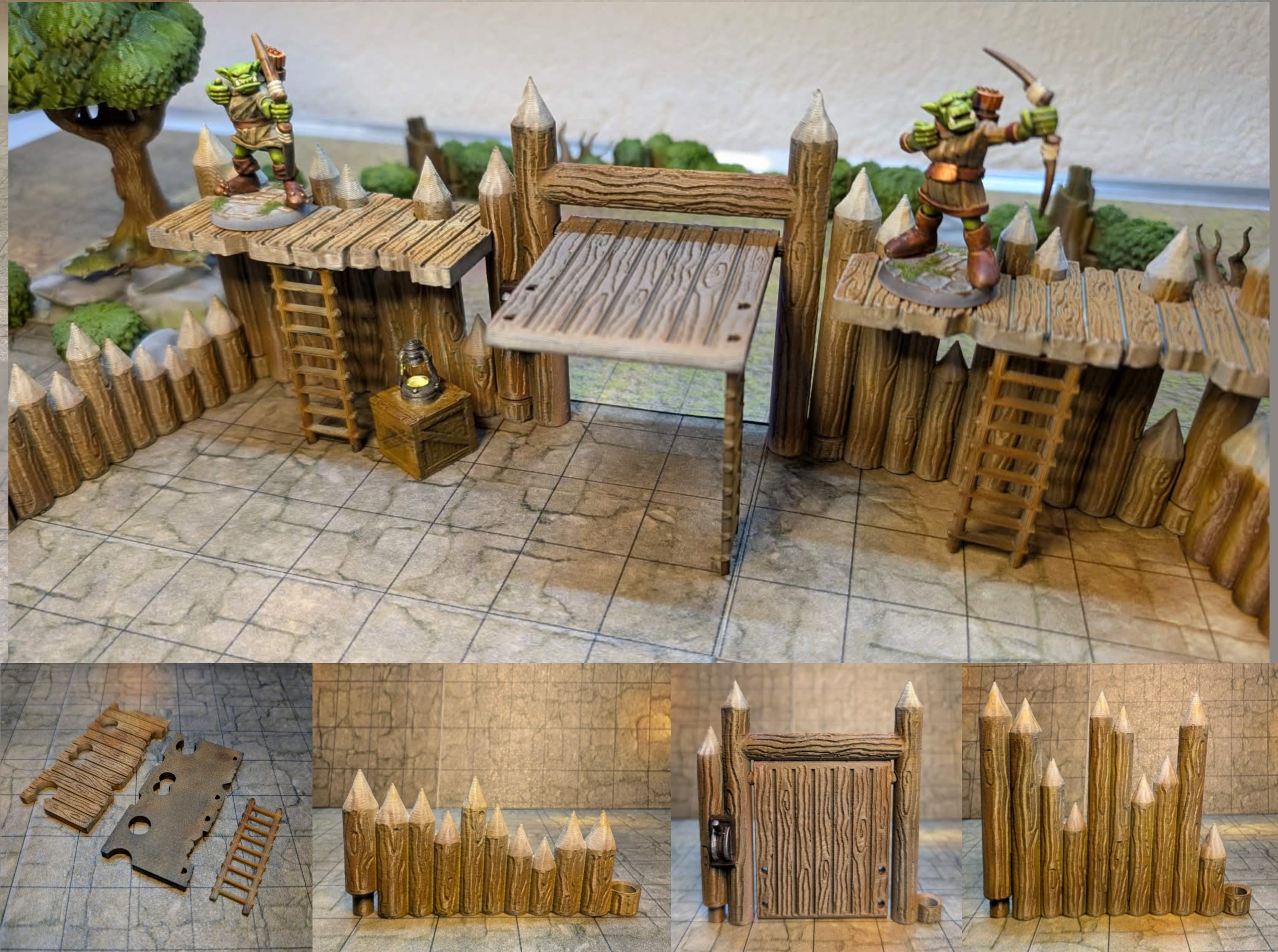 Palisade, encampment, fortress modular tabletop terrain