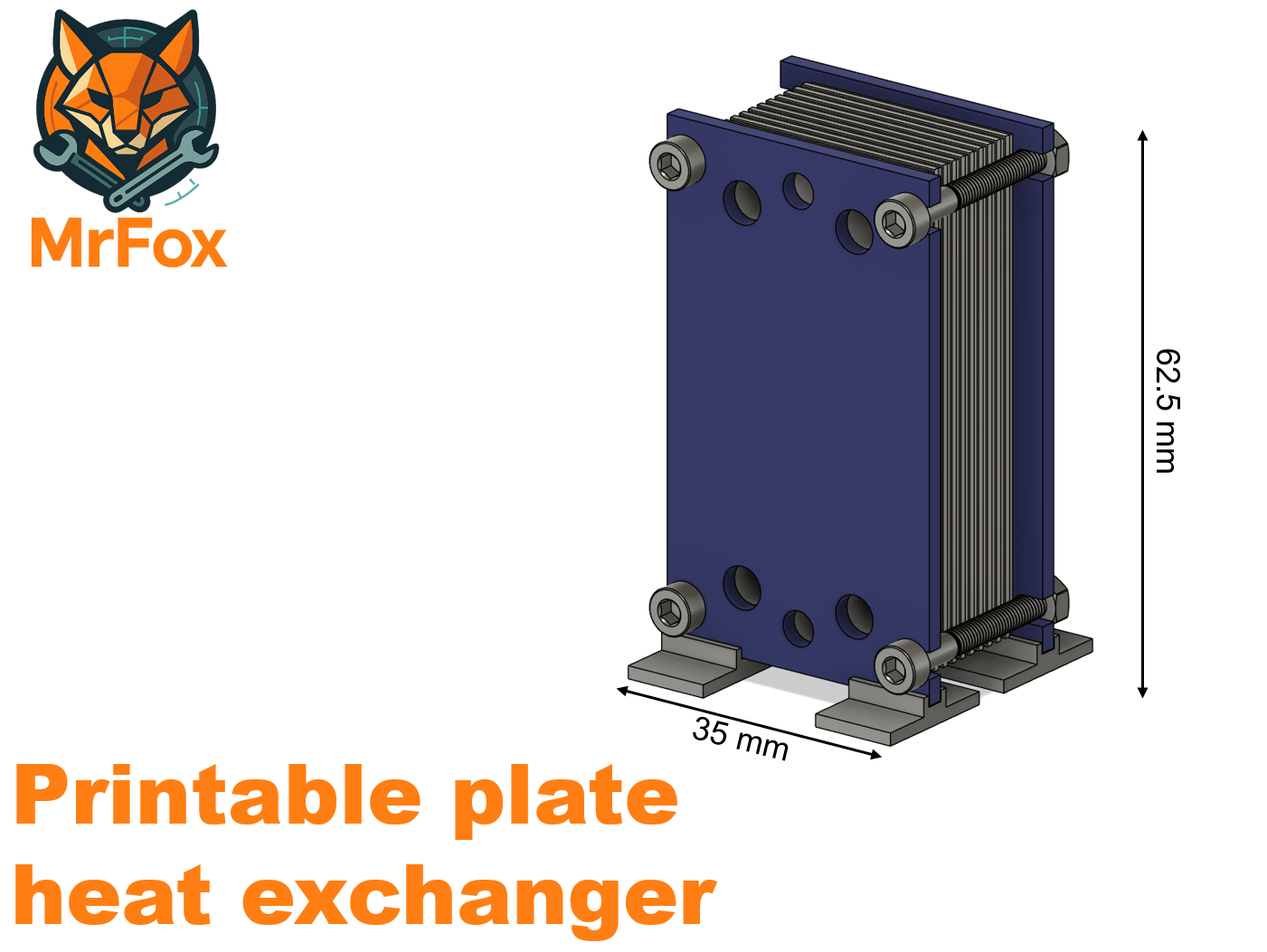 Realistic miniature plate heat exchanger