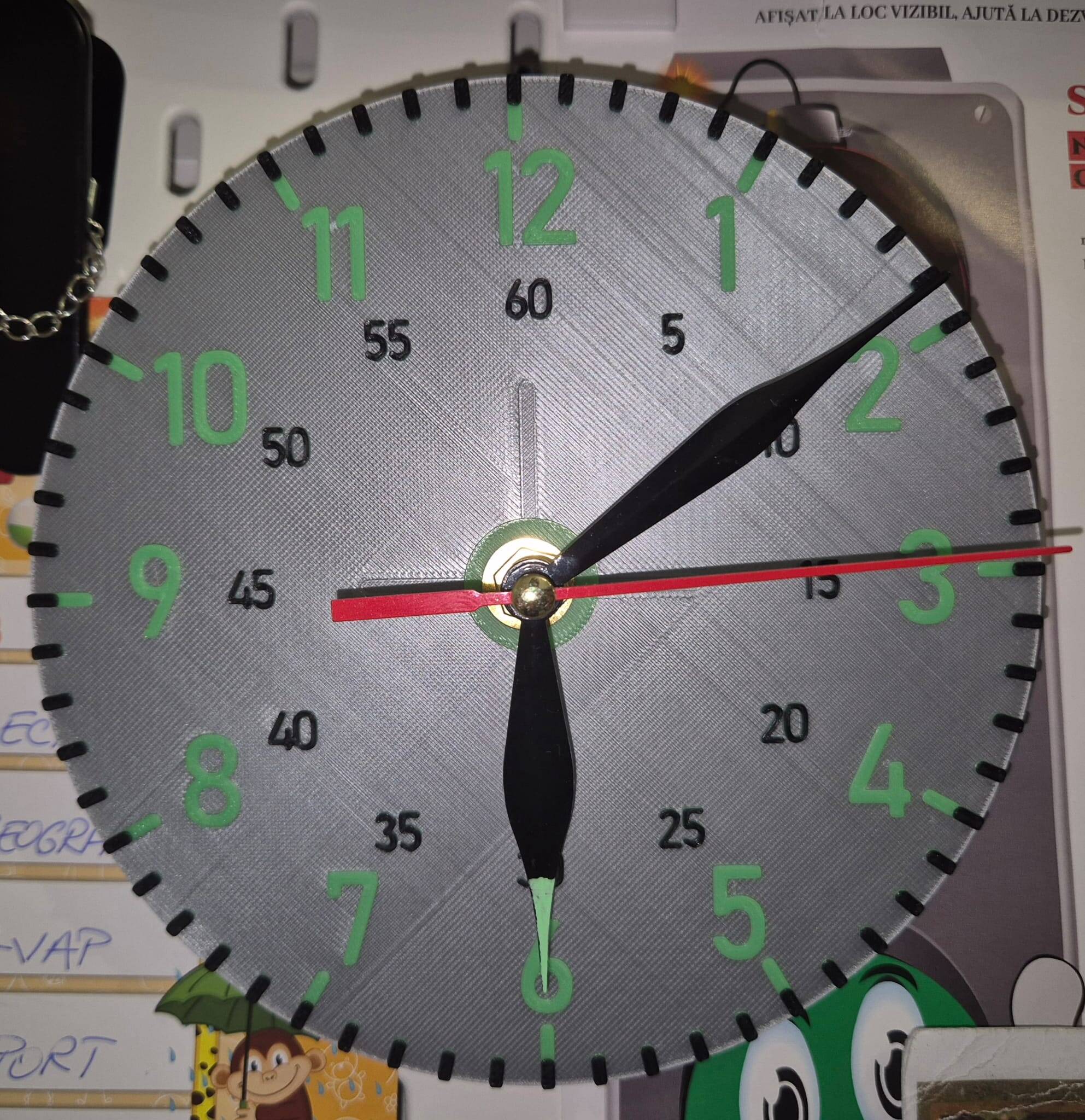 Kids Learning Wall Clock – Educational 3D Printable Clock for Teaching Time