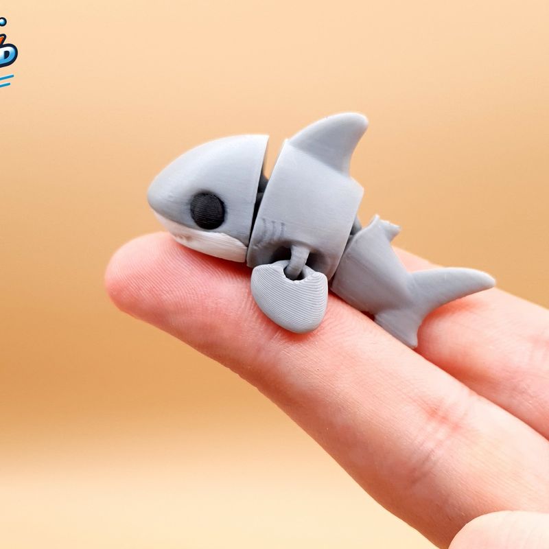Cute Mini Articulated Shark by KOGI3D | Download free STL model ...