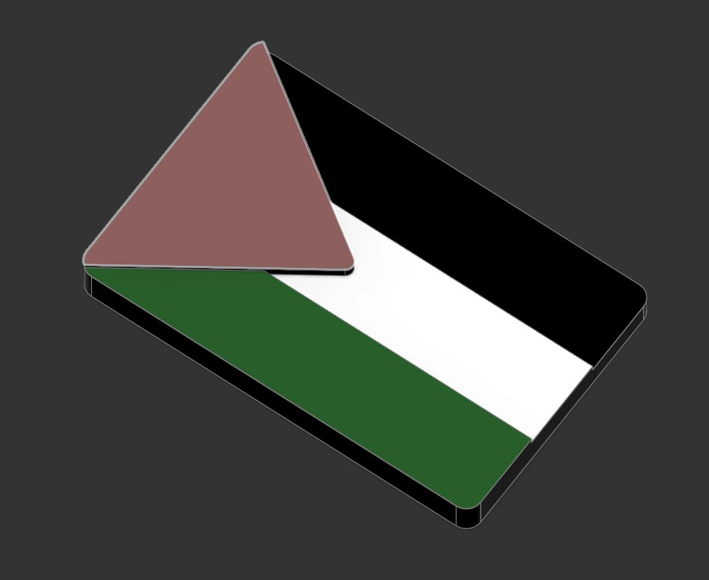 Palestinian flag magnet NO AMS