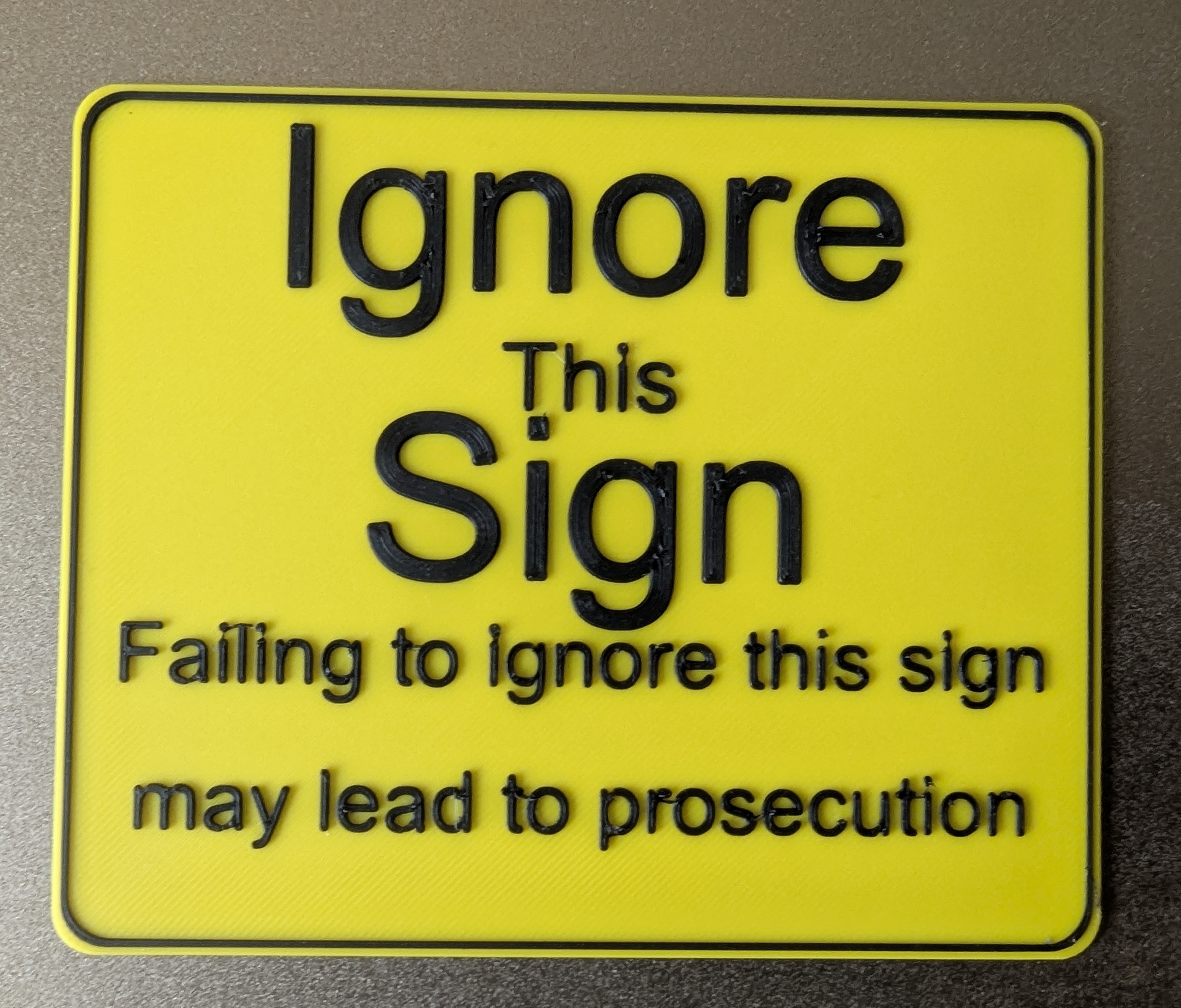 Customisable Square Sign OpenScad