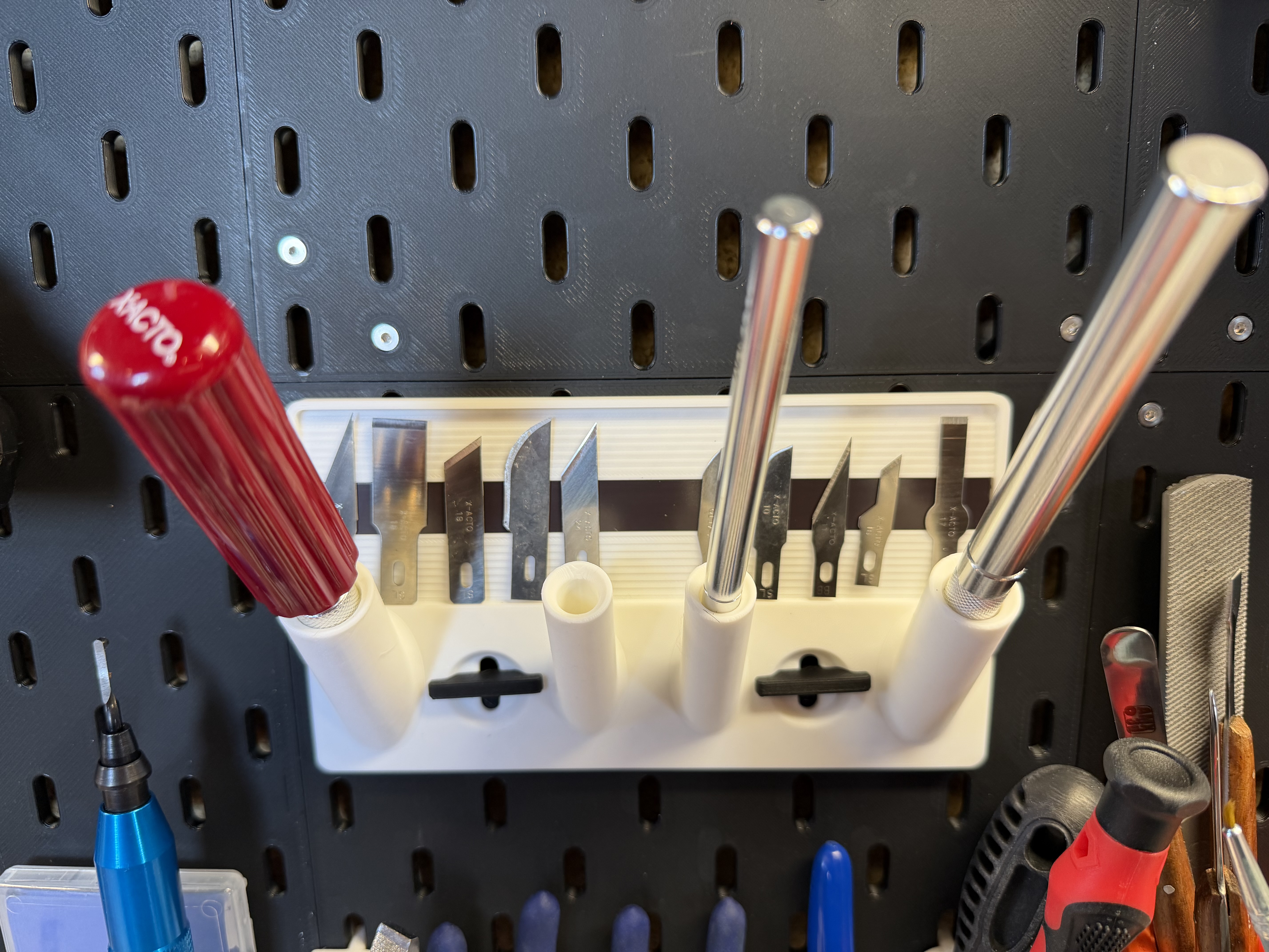 Skadis X-Acto / Hobby Knife Storage Tray