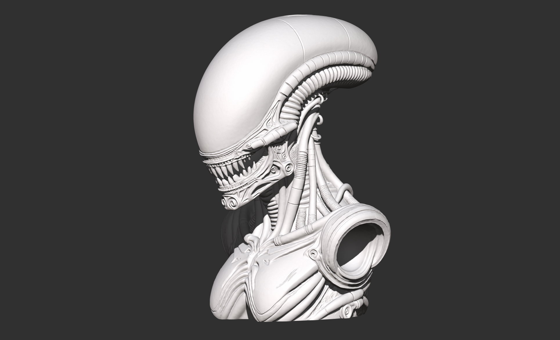 Miniatura 3 do modelo 3D Busto versión Alien Xenomorfo