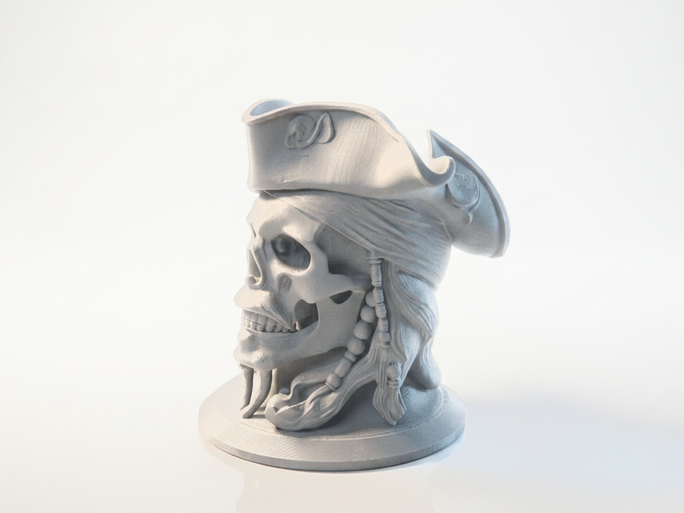 Jack Sparrow Skull Pirate Sculpture 3D Printable