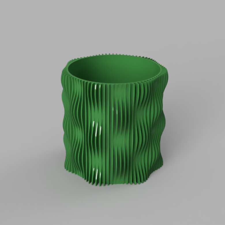 Wave ribs vase