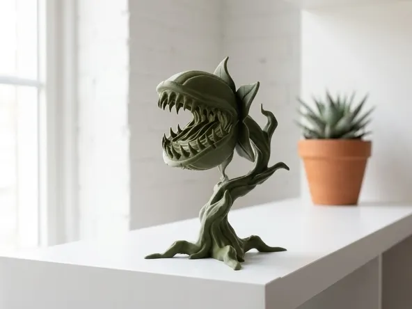 Toothy Carnivorous Monster Plant Sculpture