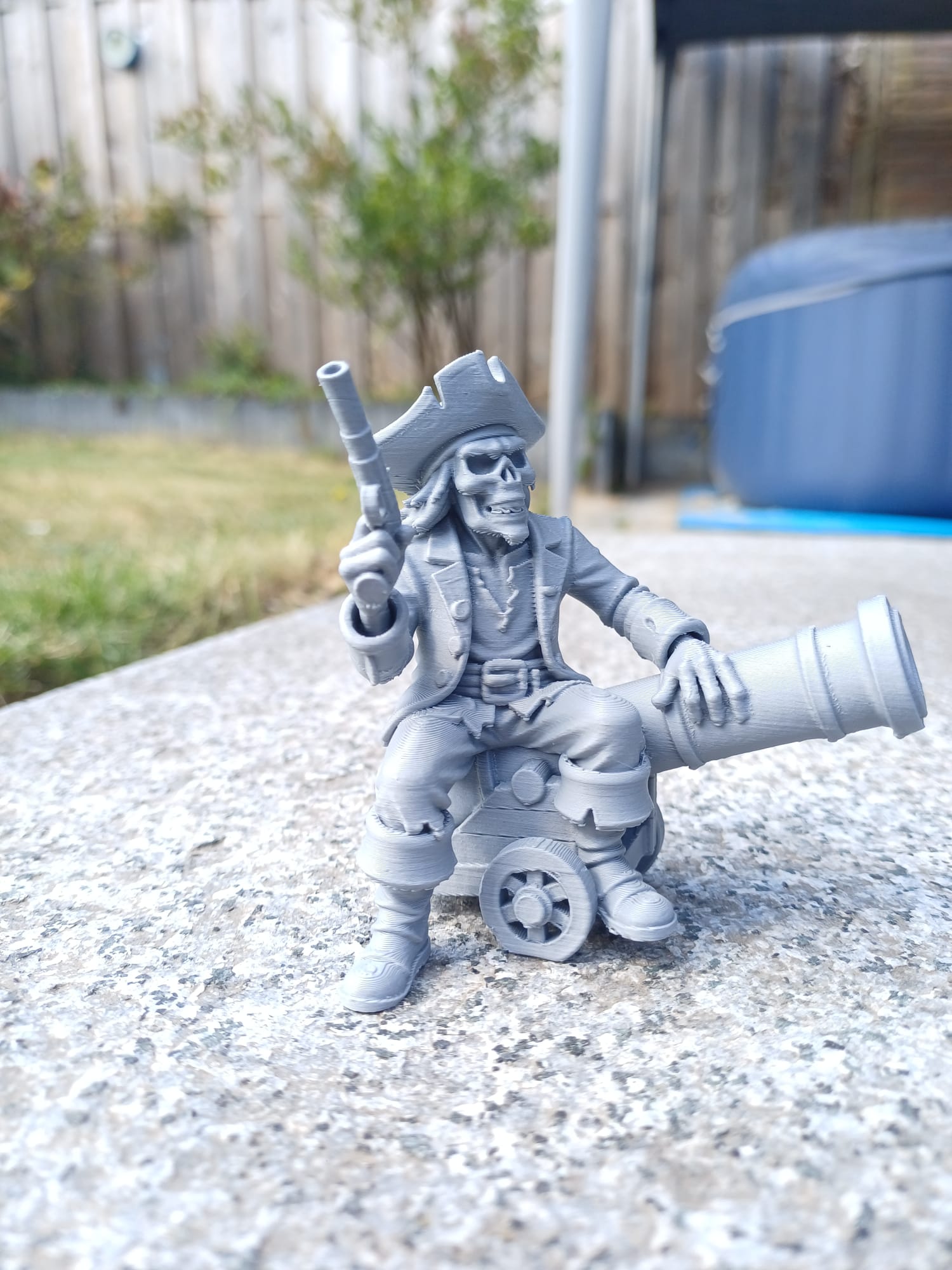 Captain Kaboom — Skeleton Pirate on a Cannon