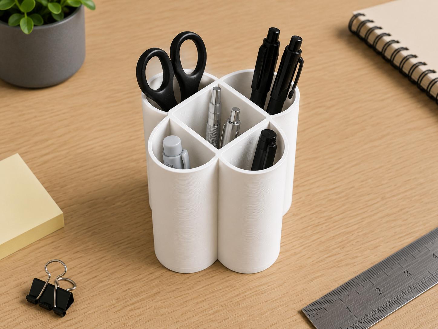 flower pen holder/desk organiser