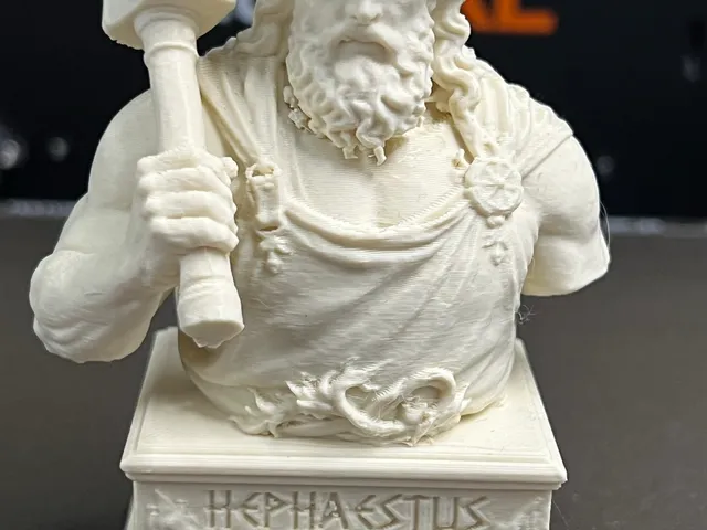 Hephaestus Bust – Greek God of Fire and Forge Statue STL