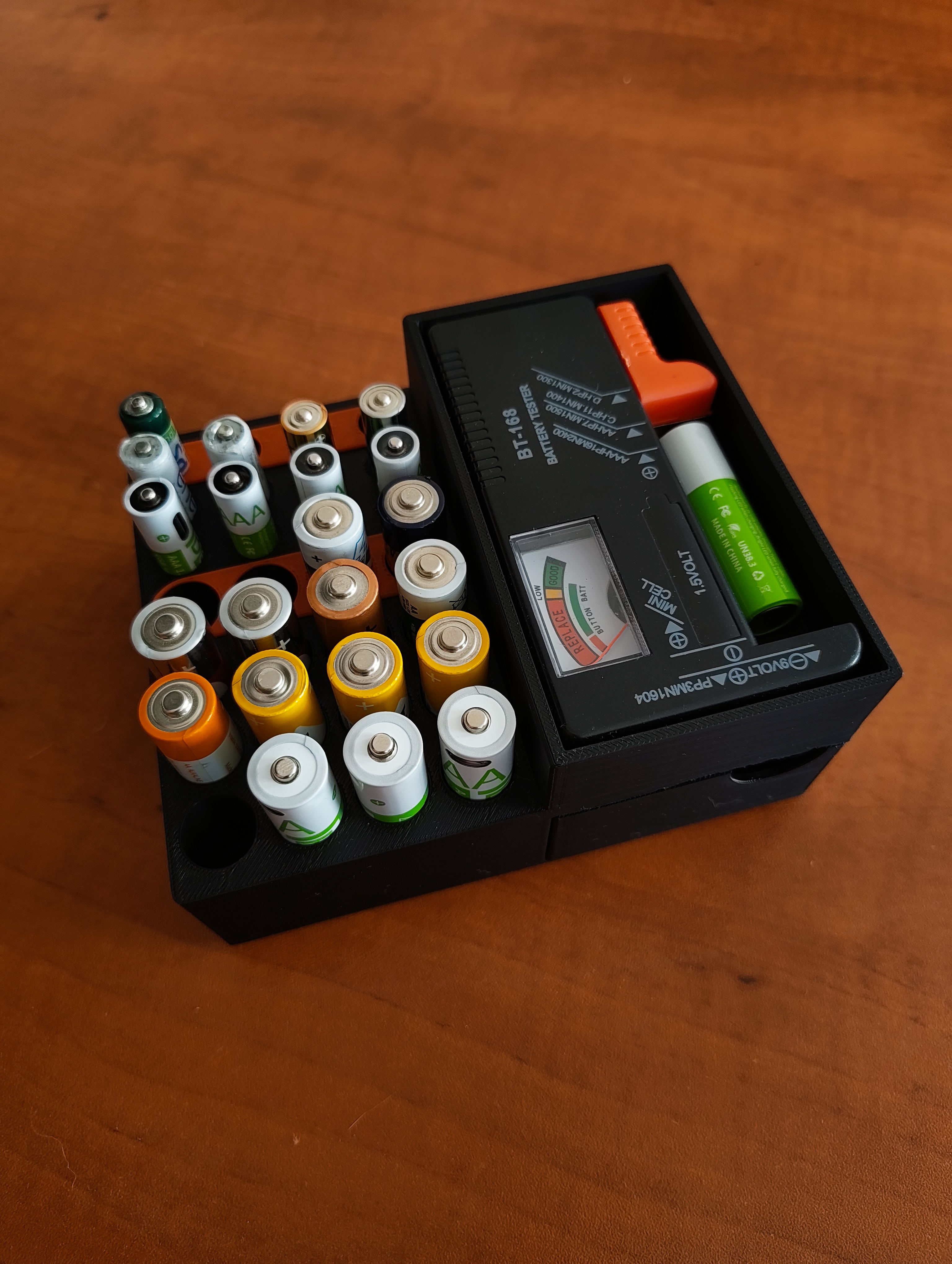 Battery Box with Charger Drawer and Voltage Tester