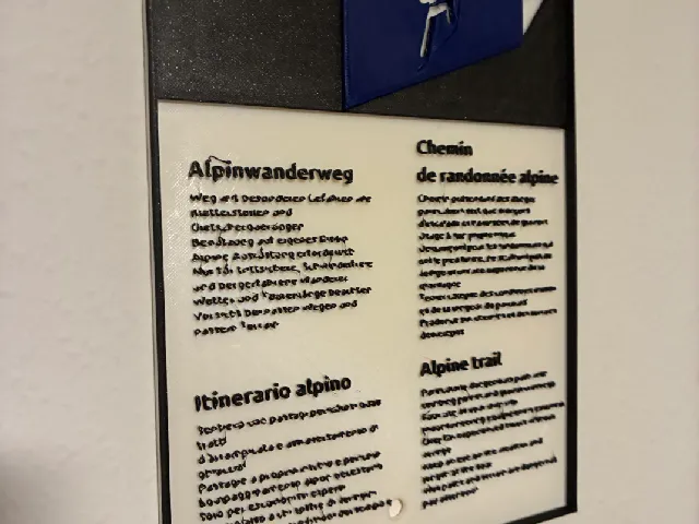 Alpine Hike Warning Sign