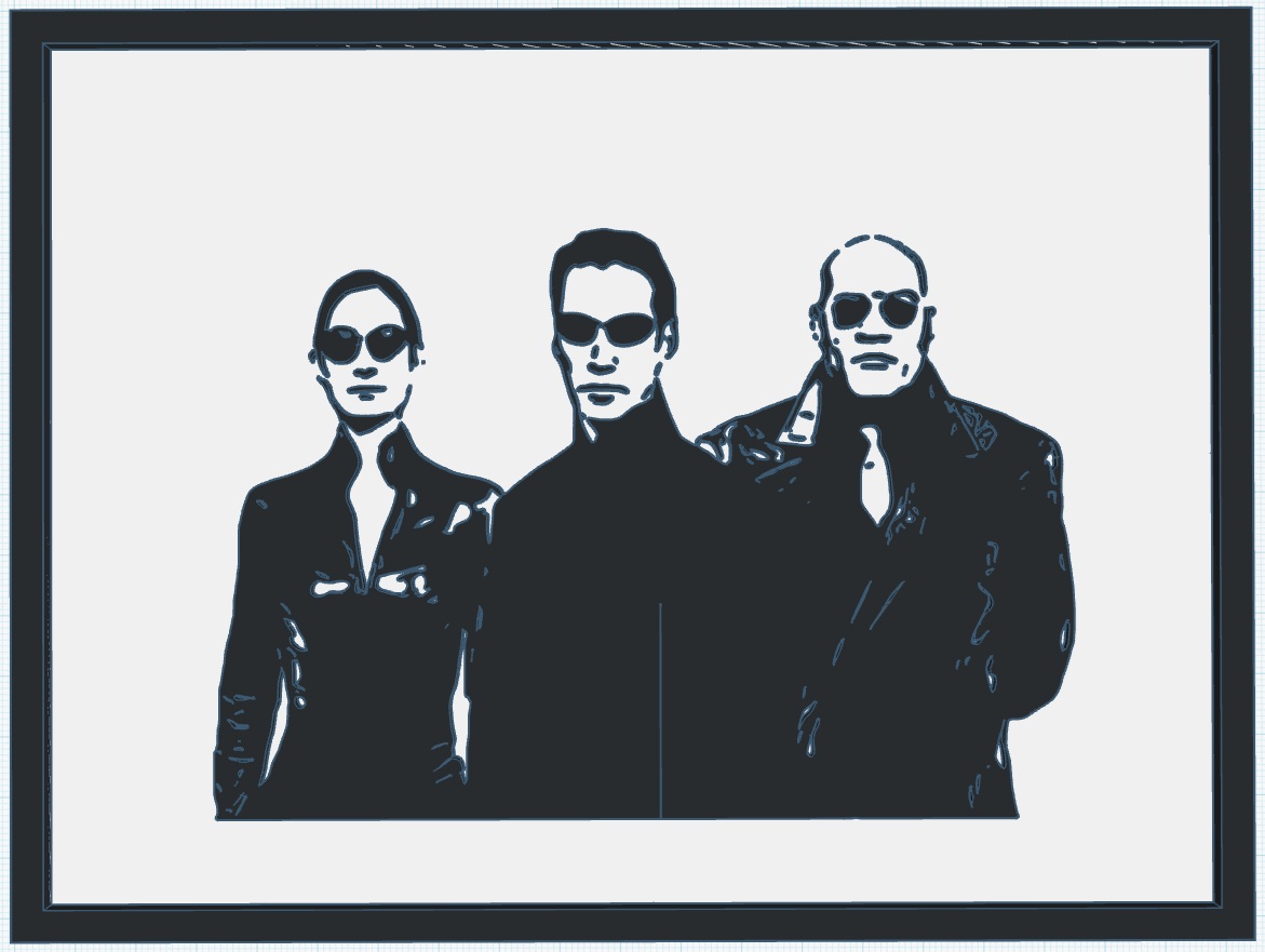 Matrix Wall Plaque  - Neo, Trinity and Morpheus 15x20cm
