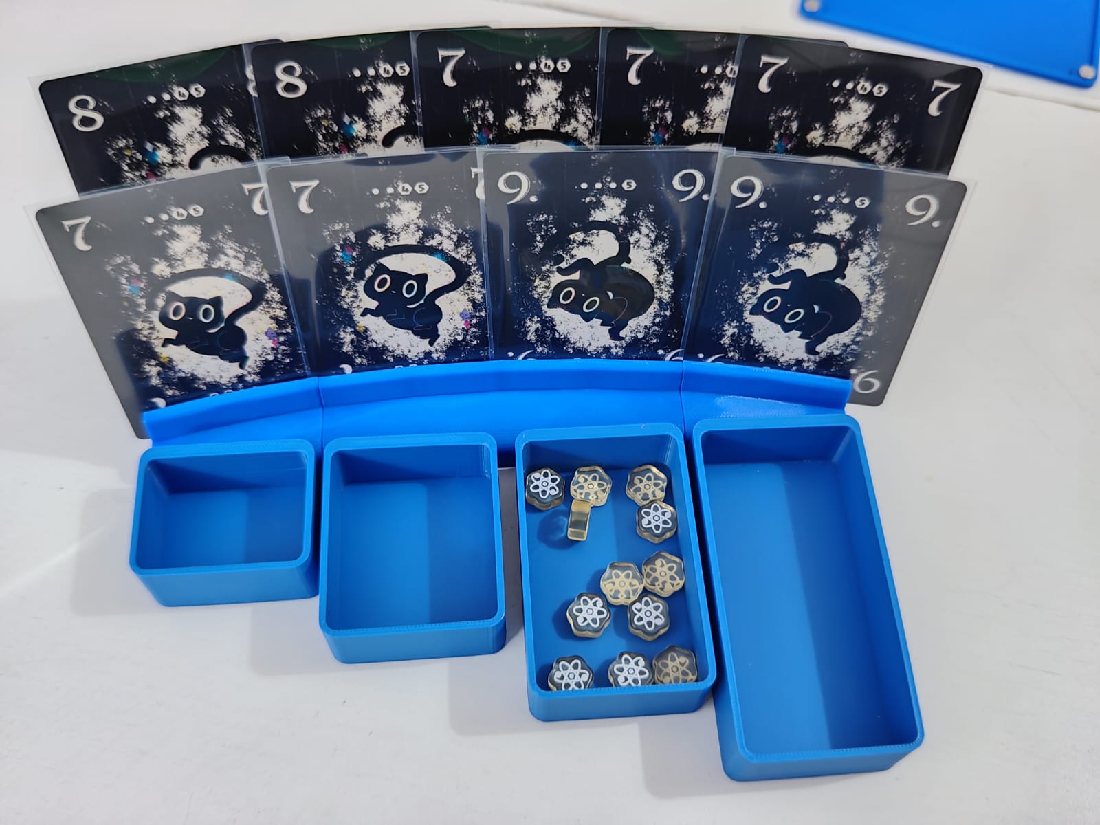 Magnetic modular card holder + token trays + box