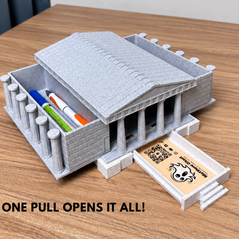 Greek Temple Secret Storage | Hidden Compartment Box | Desk Organizer ...