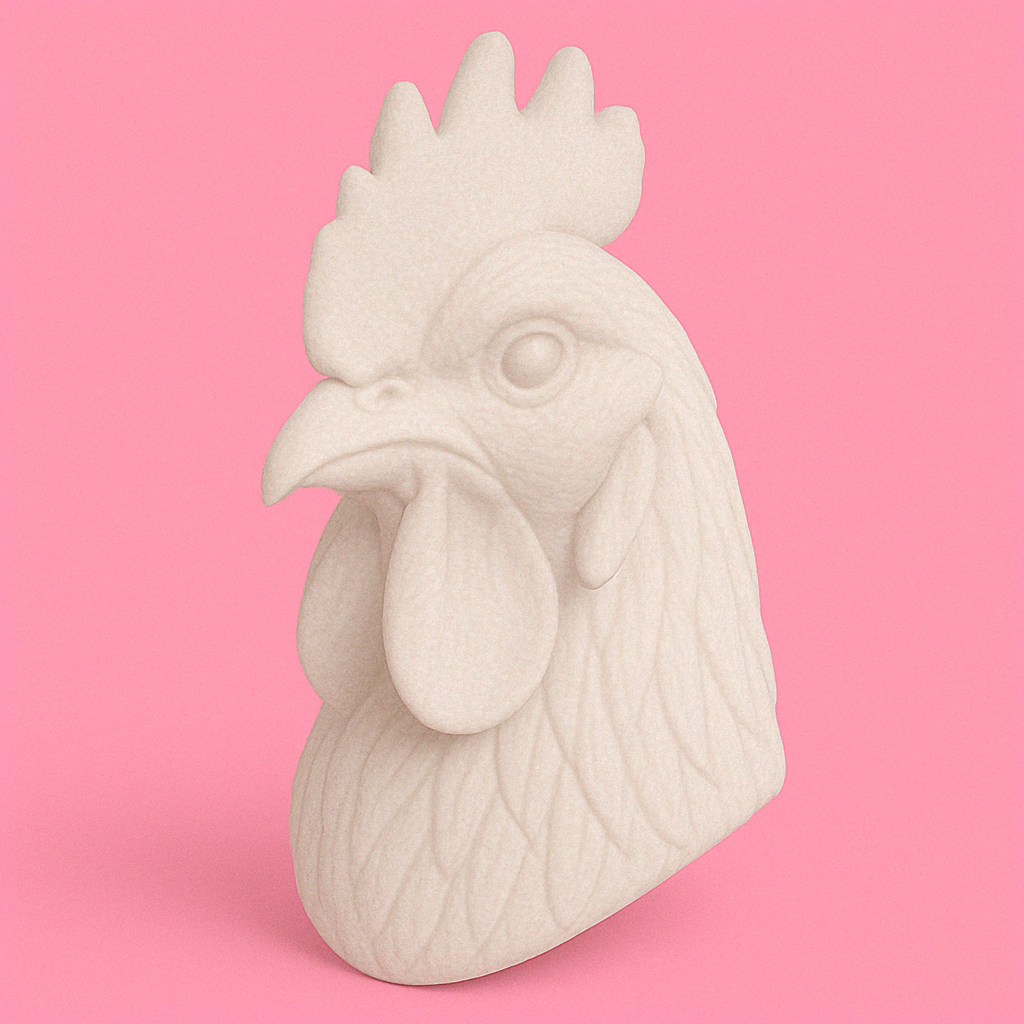 Chinese Zodiac Rooster Head Model