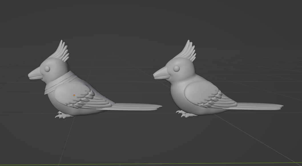 Chibi Bird-dino figurines