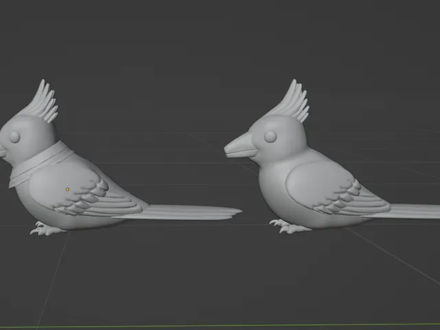 Chibi Bird-dino figurines
