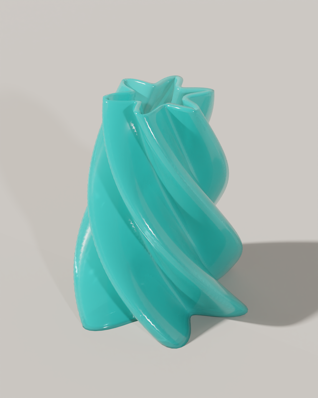 Wave Vase | Flowing Spiral Pattern | No Supports