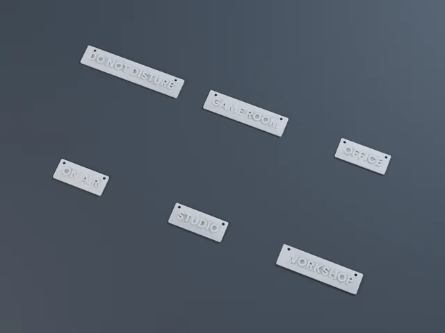 Door Sign Set — 6 Room Signs